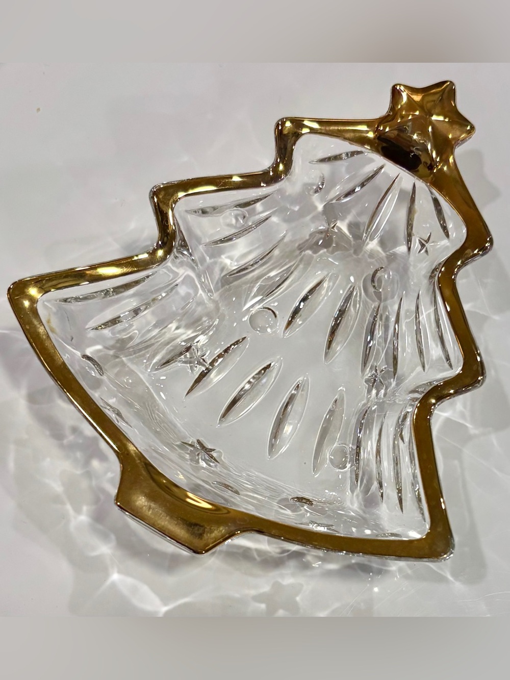 Vintage Studio Nova “Yuletide Spirit” Crystal Christmas Tree Candy Dish